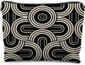 RYYCDOI Abstract Beige and Black Makeup Bag, Modern Minimalist Art Deco Cosmetic Bags for Women, Mid Century Modern Zipper Makeup Pouch