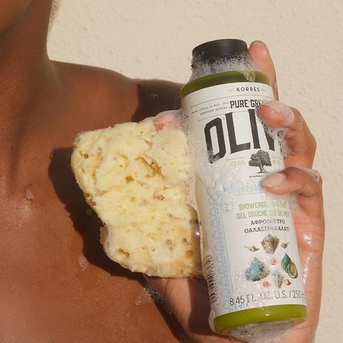 KORRES Pure Greek Olive Shower Gel, Sea Salt, 8.45 Fl Oz
