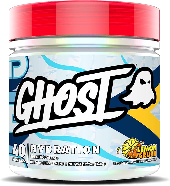 GHOST Hydration Tub, Electrolyte Powder, Lemon Crush, 40 Servings