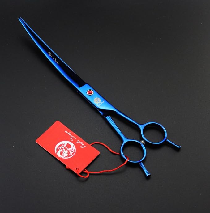 Purple Dragon 8 inch 3 in 1 Professional Pet Grooming Thinning(Blue)