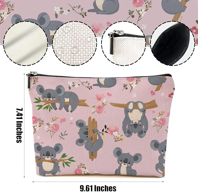 Cute Koala Makeup Bag Koala Gifts for Women Cosmetic Bag Animal Lover Gifts