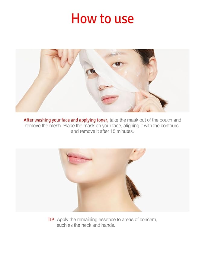 VITABRID C12 Dual Mask Korean Face Mask for Anti Aging, Firming, Hydrating, Nourishing with Highly Concentrated Peptide, Vitamin C Essence - Hypoallergenic Microfiber Sheet, 1.02 fl.oz. 5 Sheets