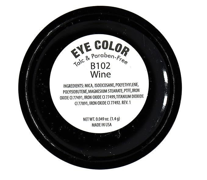 Pure Ziva Wine Deep Purple Red Shimmer Pressed Powder Single Vegan Eyeshadow; Talc, Paraben & Cruelty Free