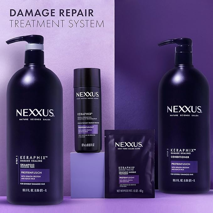 Nexxus KERAPHIX Conditioner Damage Repair for Damaged Hair Powered by KRT Keratin Resistance Therapy with Liquid Crystal Amino Acids 33.8 Fl oz