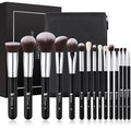 DUcare Makeup Brushes with Travel Bag 15Pcs Makeup Brush Set