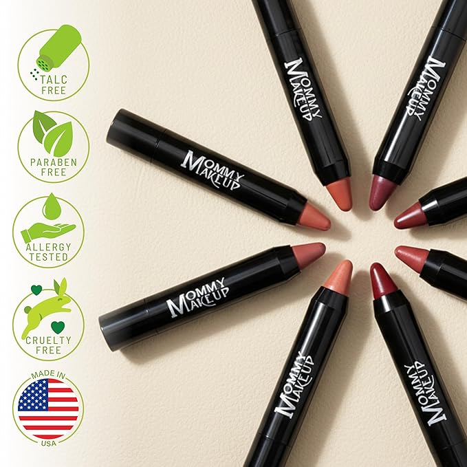 Mommy Makeup Triple Sticks Lipstick, Cream Blush & Treatment All-in-One