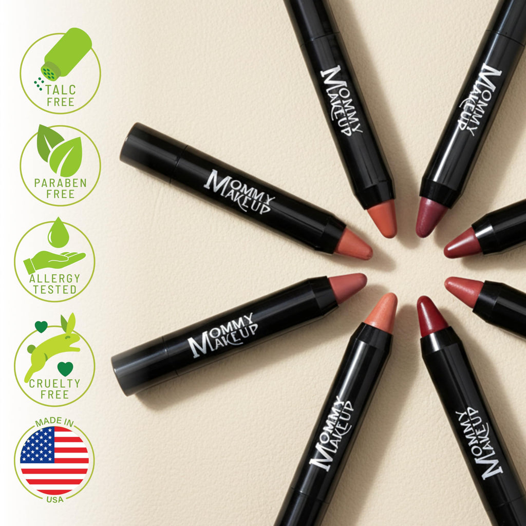 Mommy Makeup Triple Sticks Lipstick, Cream Blush & Treatment All-in-One