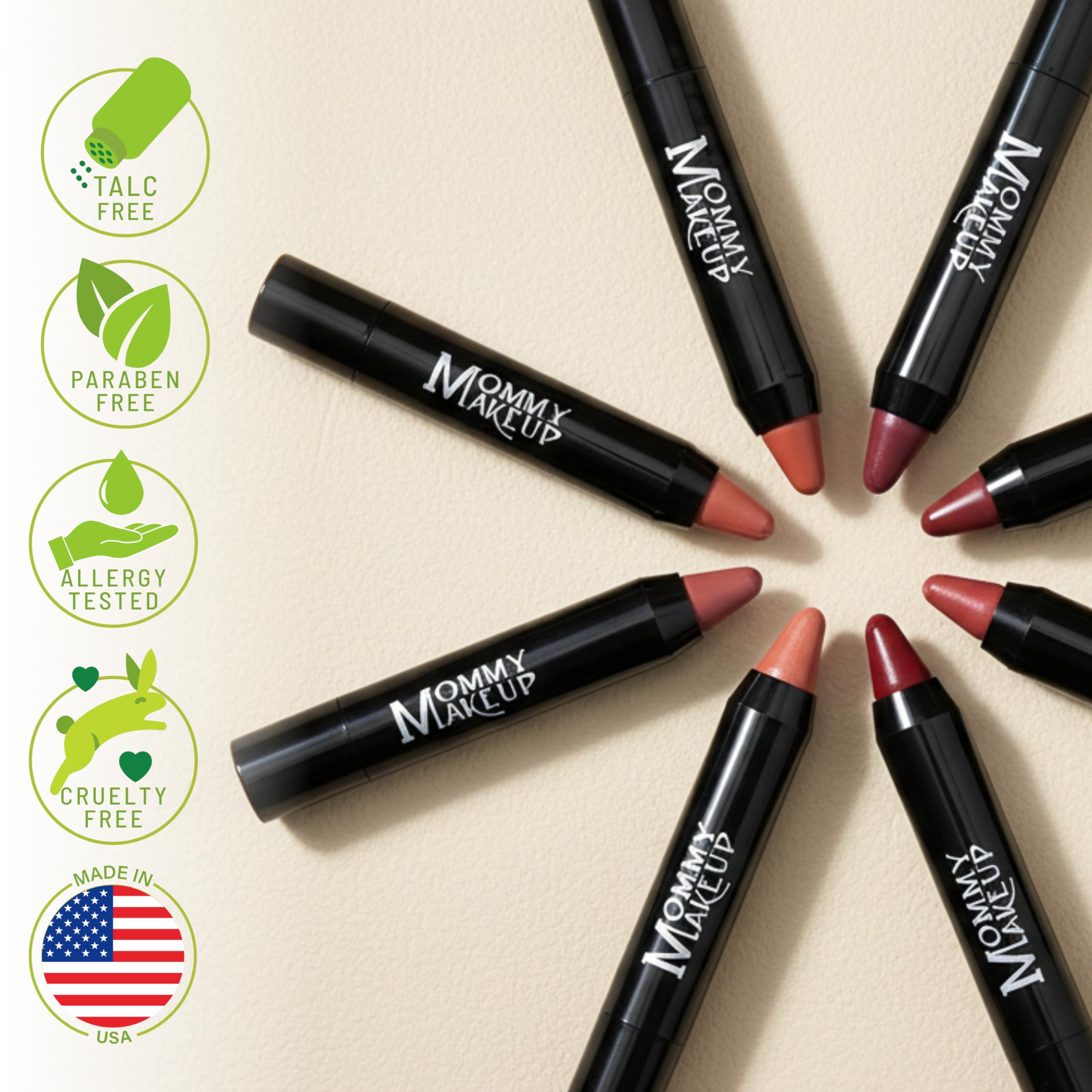 Mommy Makeup Triple Sticks Lipstick, Cream Blush & Treatment All-in-One
