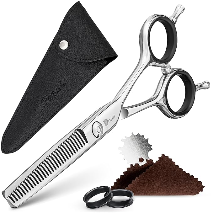 Fagaci Hair Thinning Scissors 5.5", 440C Steel Barber Thinning Shears