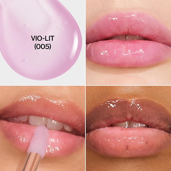 REVLON Super Lustrous Glimmer Lip Oil, 005 Vio-lit, 0.13 fl oz