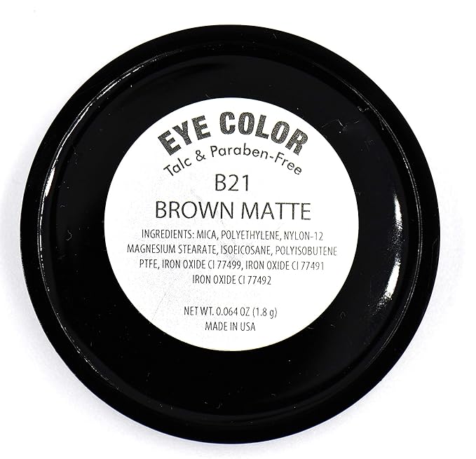 Pure Ziva Chocolate Brown Chestnut Cocoa Matte Opaque Pressed Powder Single Vegan Eyeshadow; Talc, Paraben & Cruelty Free