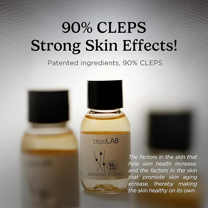 CEPOLAB Biogenic Essence 90% CLEPS® Hydrating Face Serum – Korean Skincare for Dull & Dehydrated Skin(30ml/1.01oz)