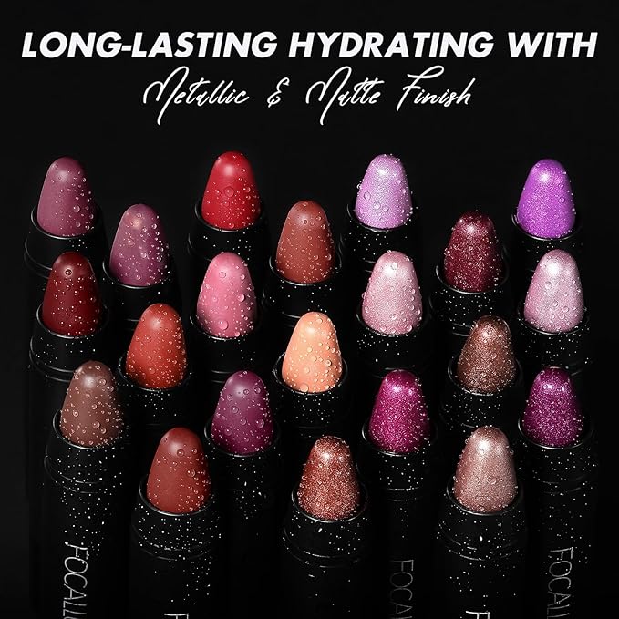 FOCALLURE Ultra Chic Lipstick,Moisturizing Lip Crayon,Lightweight Color without Drying or Fading,Long Lasting Lips Makeup,#24 Copper