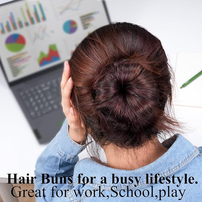 TsMADDTs Donut Bun Maker, Hair Bun Maker Set for Ballet Styling, Washable