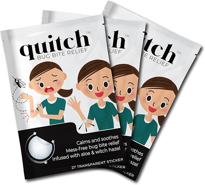 quitch Bug Bite Patches 3x27ct, Natural Mosquito Bug Itch Relief Patch
