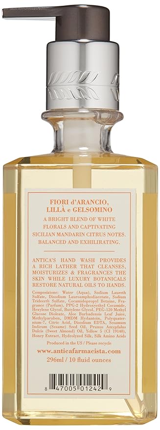 Antica Farmacista Hand & Body Wash - Luxury Nourishing & Hydrating Hand Cleansing Wash - Bath & Body Gift - Orange Blossom, Lilac & Jasmine, 10 fl oz