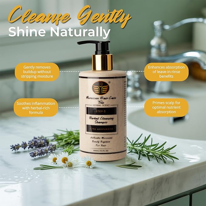 Argan Oil Shampoo & Conditioner Set for Women, Postpartum & Menopause Hair and Scalp Treatment with Argan Oil, Sulfate Free, Leave In Conditioner & Hair Oil for Thinning-Looking Hair