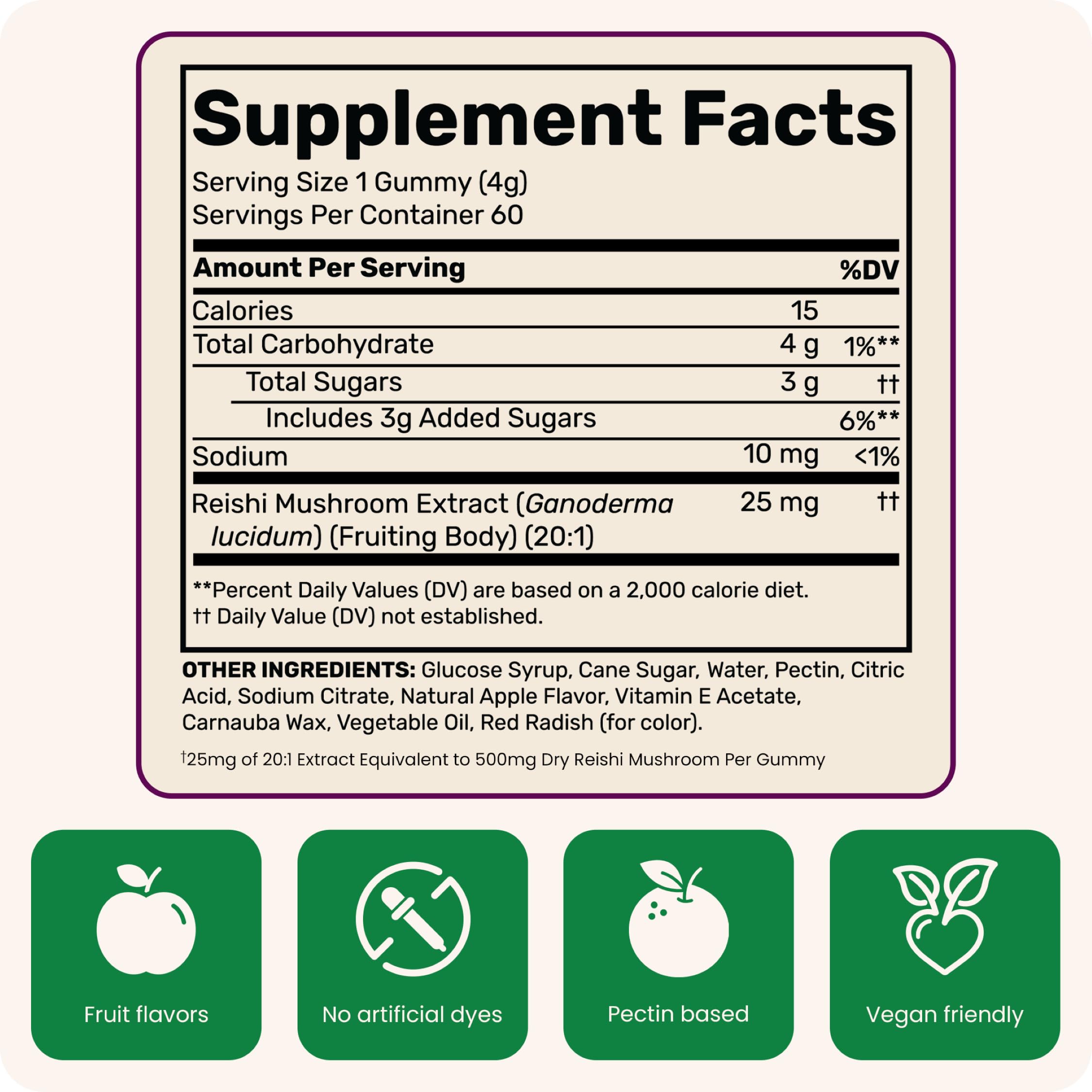 Fungies Reishi Mushroom Extract Gummies | 60 Count