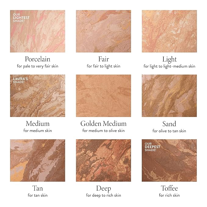LAURA GELLER NEW YORK Award-Winning Baked Balance-n-Brighten Color Correcting Powder Foundation – Handmade in Italy – Buildable Coverage, Matte Finish – For Mature & Sensitive Skin – 04 Medium
