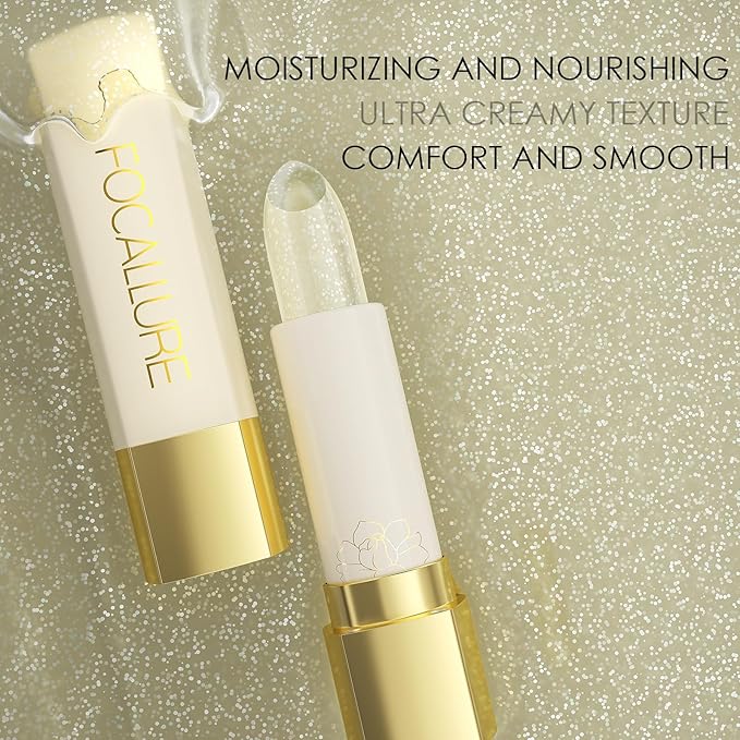 FOCALLURE Pearl Shimmery Lipstick, Moisturizing & Non-Drying, High Pigment Long Lasting Lip Color, Sparkly Shine Finish, Independence Day Gift, Rock Crystal Quartz