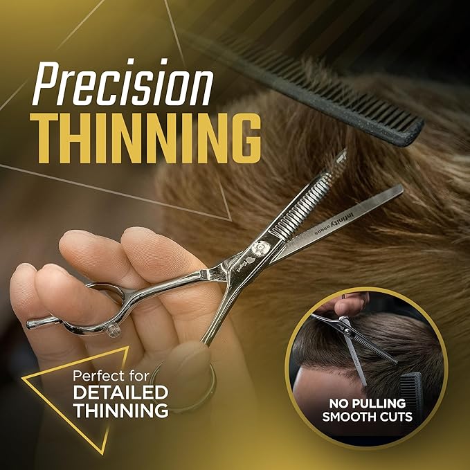 Fagaci Hair Thinning Scissors 5.5", 440C Steel Barber Thinning Shears