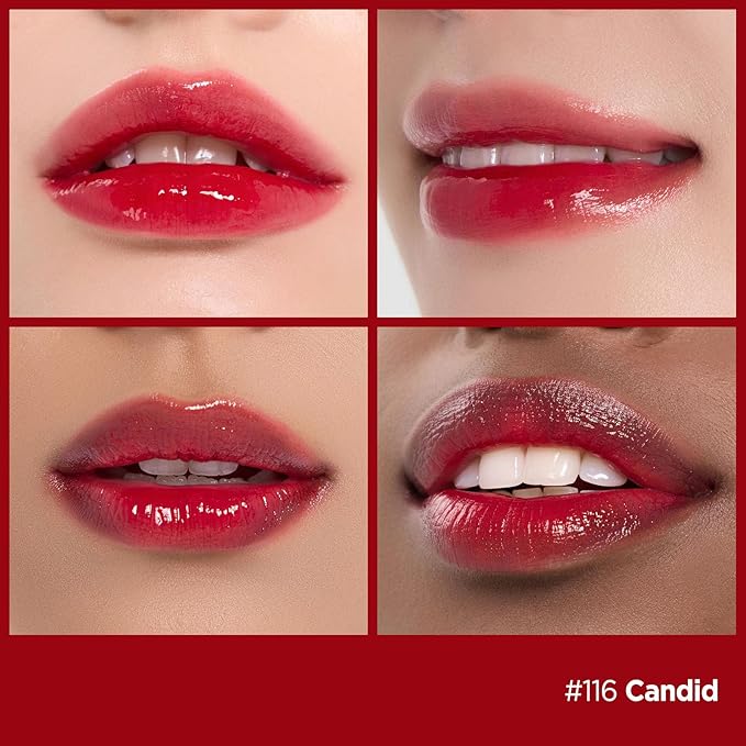Laka Fruity Glam Tint | Glowing Korean Lip Tint with Hydrating Lightweight Texture | Buildable Color, Non-Sticky High Shine Gloss | K-Beauty Korean Makeup | #116 Candid, 0.15oz