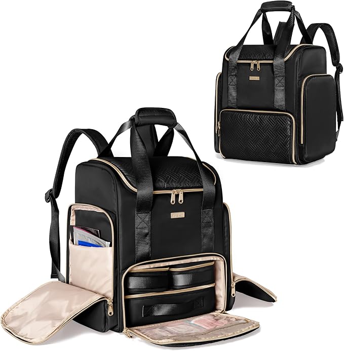 Prokva Large Makeup Backpack, Double-Layer Professional Makeup Travel Case