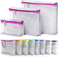 MUMI Travel Toiletry Bag Set of 3 - Clear TSA Approved, Pink
