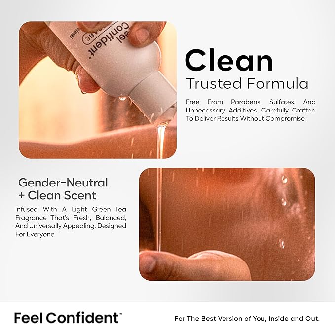 Feel Confident Haircare Thickening Shampoo – Saw Palmetto, Pumpkin Seed Oil, Caffeine & Turmeric for Thinning & Fine Hair, Men & Women, Supports Hair Growth, Density & Volume- Hair Surgeon Formulated
