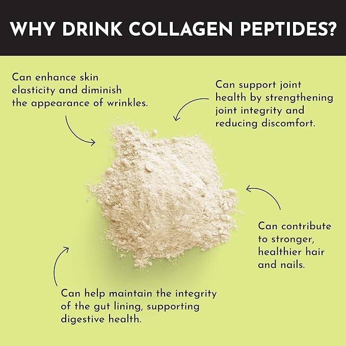 JUST INGREDIENTS Lemon Lime Collagen Peptides - Joint Support - 30 Servings
