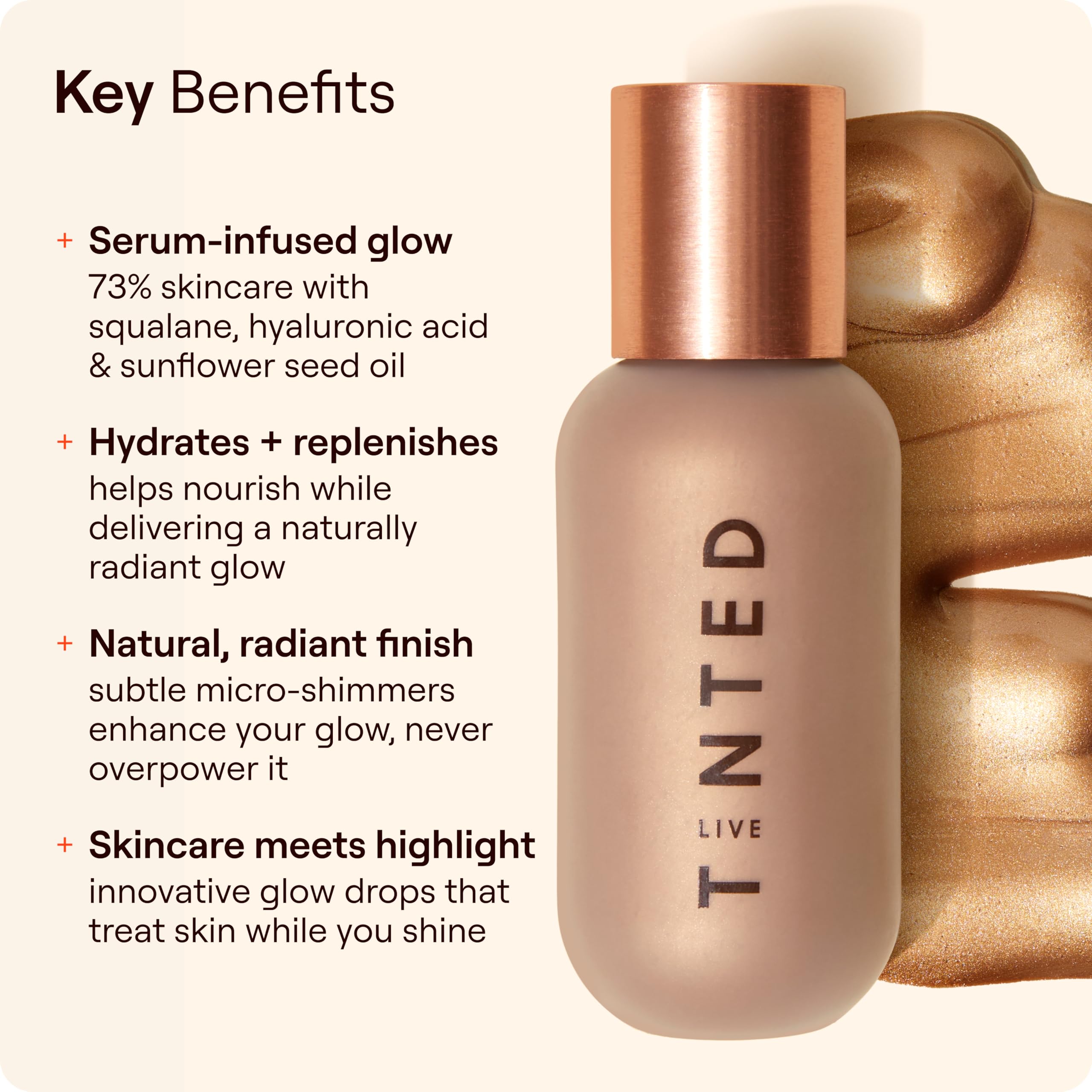 Live Tinted Hueglow Mini Liquid Highlighter Drops - Moonlight, 0.46 oz
