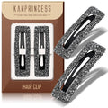 Kanprincess Rhinestone and Crystal Hair Clips 2-Pack, Sparkly Barrettes & Elegant Bling Accessories for Women & Girls(Set10)