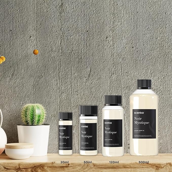 Scentia Noir Mystique Diffuser Oil Refill – Hotel Fragrance Oil Inspired by Edition Hotel – 120 mL – Rose, Bergamot & Musk Long-Lasting Scent for Ultrasonic & Waterless Diffusers, Made in USA