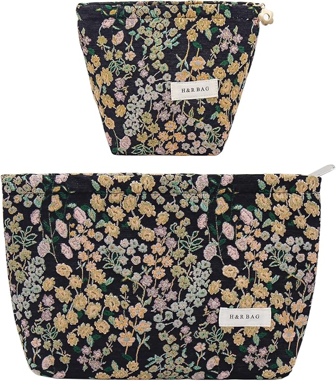 getgto 2 Pcs Makeup Bags, Large Cosmetic Bag Travel Toiletry Bag