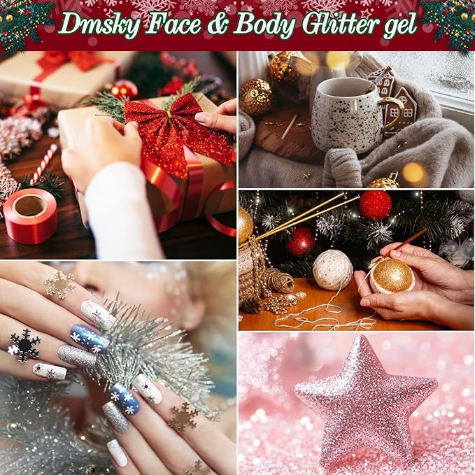 14 Colors Body Glitter,Face Glitter Makeup for Kids Women,Sparkly Chunky Hair Glitter for Eye Lip Nails,Mardi Gras Glitter Makeup Face Paint,Singer Concerts Disco Rave Festival Accessories