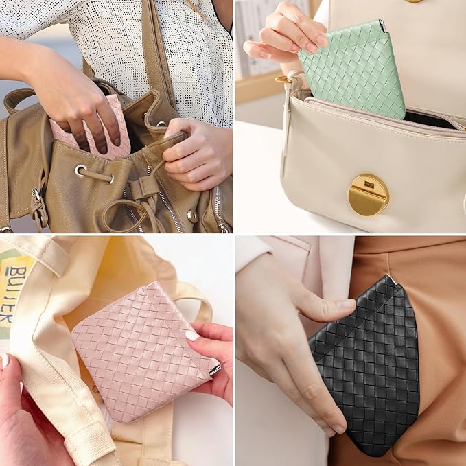 BUSOHA 4 Pack Small Makeup Bags for Purse - Coin Purse for Women