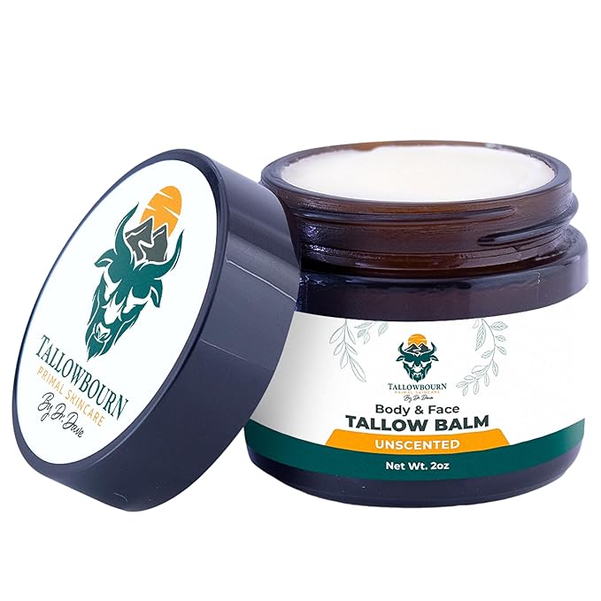 Tallowbourn Grass-Fed Beef Tallow Balm for Face & Body - Unscented - 2oz