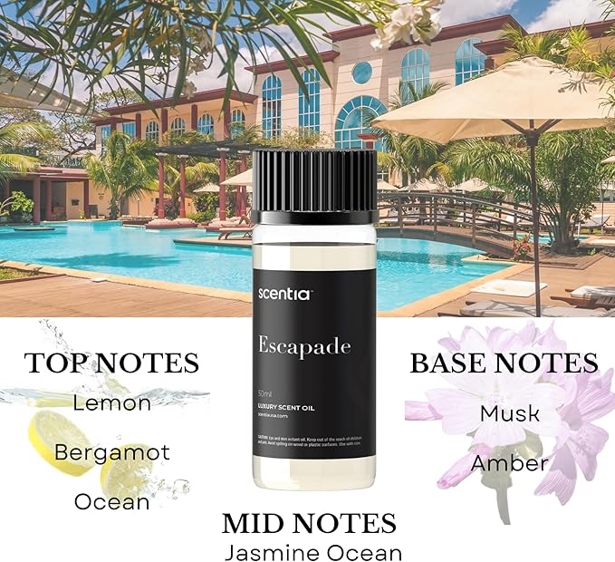 Scentia Diffuser Oil Set for Home Fragrance – Luxury Hotel Fragrance Collection Discovery Set (3 × 50 ml) – Resort, Spa & Floral Scent Oils for Cold Air, HVAC & Ultrasonic Diffusers – Premium Gift Box