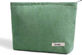 Gardsell Cosmetic Bags for Women - Corduroy Cosmetic Bag Aesthetic Women Handbags Purses Smile Dots Makeup Organizer Storage Makeup Bag Girls Case Bags (Pure Green)