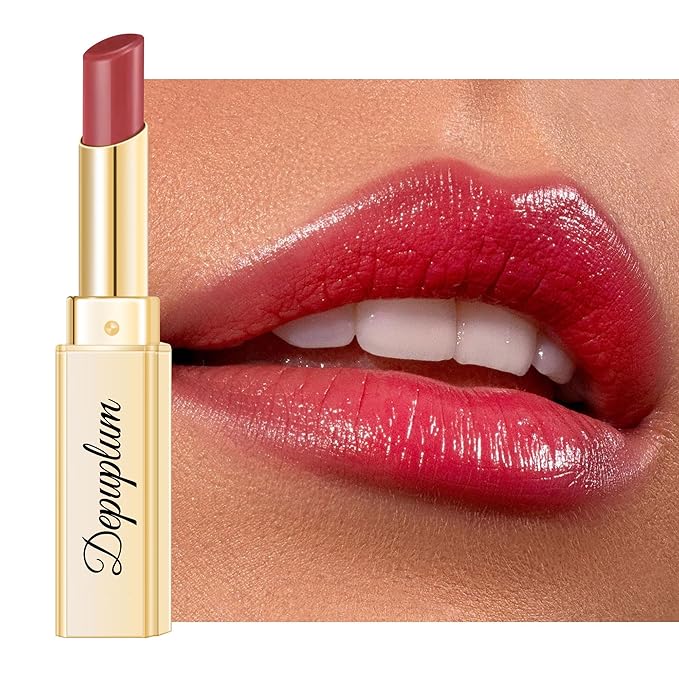 Depuplum Cherry Red Lipstick for Women Moisture Lip Gloss Tinted Lip Balm