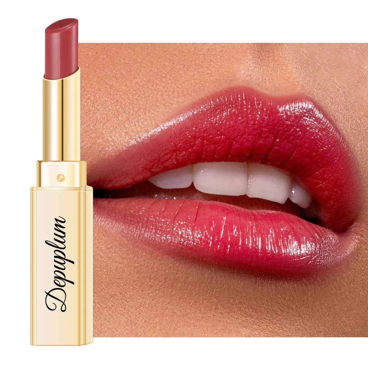 Depuplum Pink Lipstick for Women Moisture Lip Gloss Tinted Lip Balm