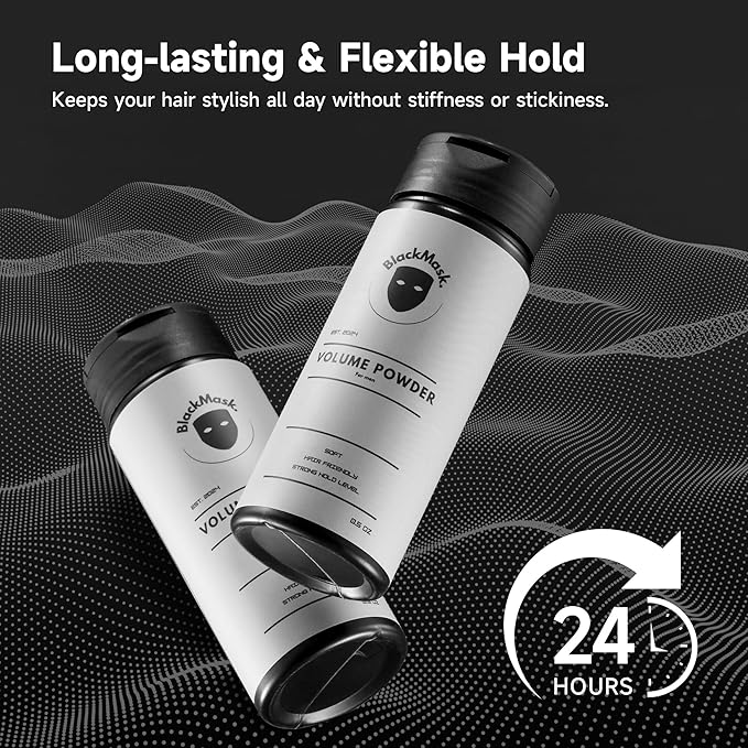 BlackMask Texture Powder for Men, Easy to Apply - Instantly Adds Texture & Volume, All-Natural Ingredients, Strong Hold, Hair Powder for Men (Pack of 1)