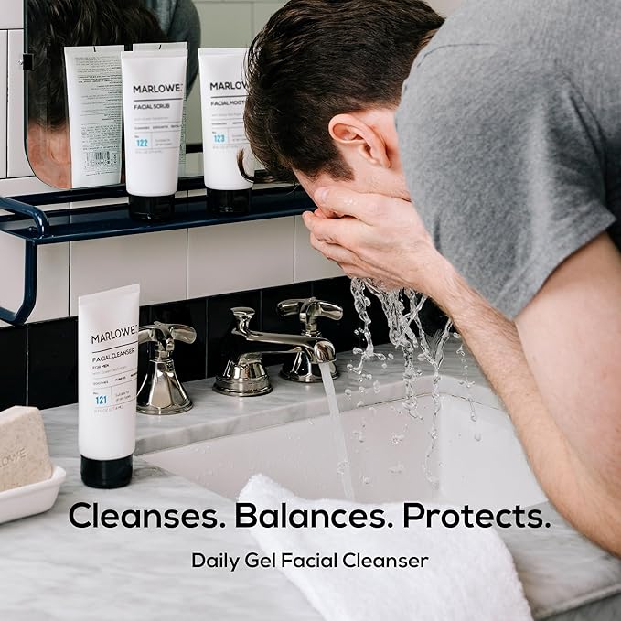 MARLOWE. Facial Cleanser, Daily Face Wash, Removes Dirt + Oil, 6 oz