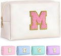 TOPEAST Travel Makeup Bag for Women, Cosmetic Bag Travel Toiletry Bag Birthday Travel Gifts for Women (Pearly White M)