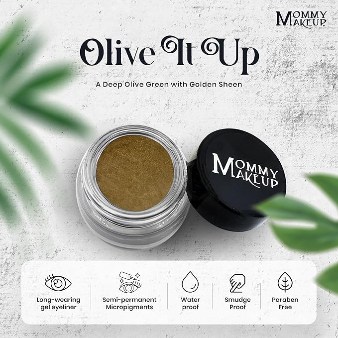 Mommy Makeup Waterproof Stay Put Gel Eyeliner Pot with Micropigments