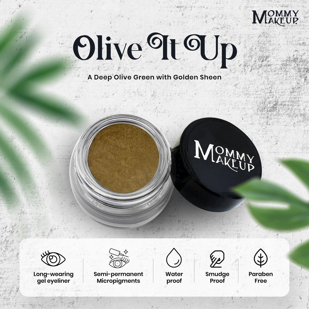 Mommy Makeup Waterproof Stay Put Gel Eyeliner Pot with Micropigments