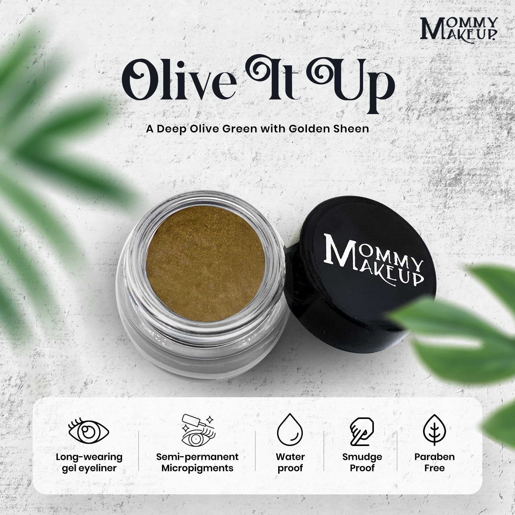 Mommy Makeup Waterproof Stay Put Gel Eyeliner Pot with Micropigments