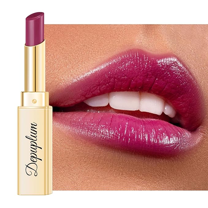 Depuplum Purple Lipstick for Women Moisture Lip Gloss Tinted Lip Balm