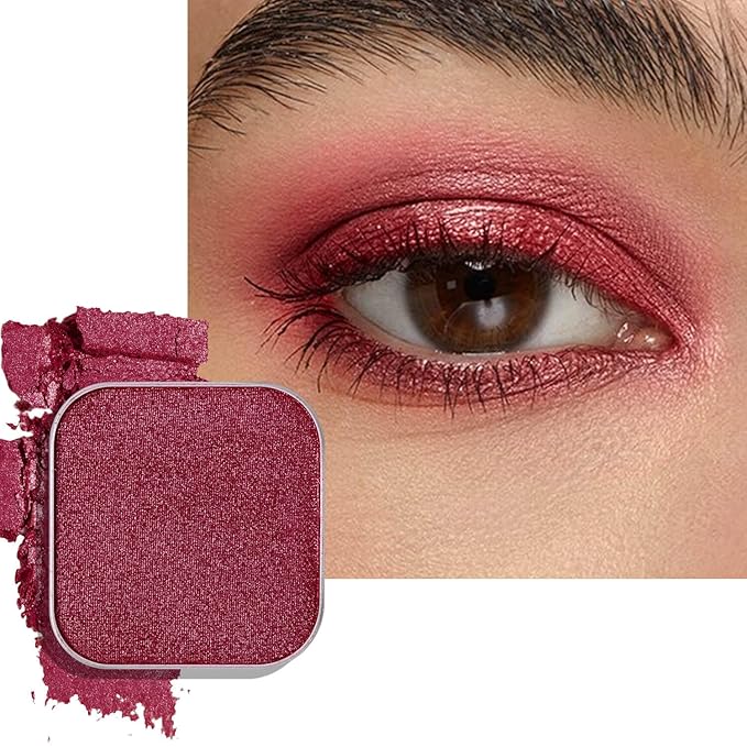 Fillwie Plum Wine (Deep Rose) Shimmer Eyeshadow Single Refill, Rose Romance
