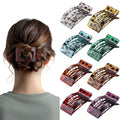 8 Pack French Flat Hair Clips for Women – Large Matte No-Slip Claw Barrettes for Thick & Thin Hair, Strong Hold Styling Accessories (Leopard Black and White)